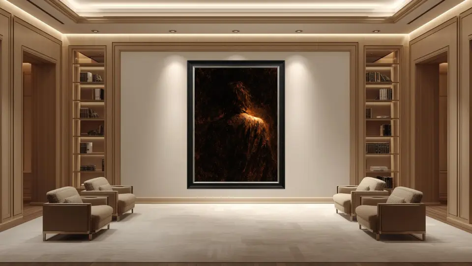Executive office library elite fine art integration