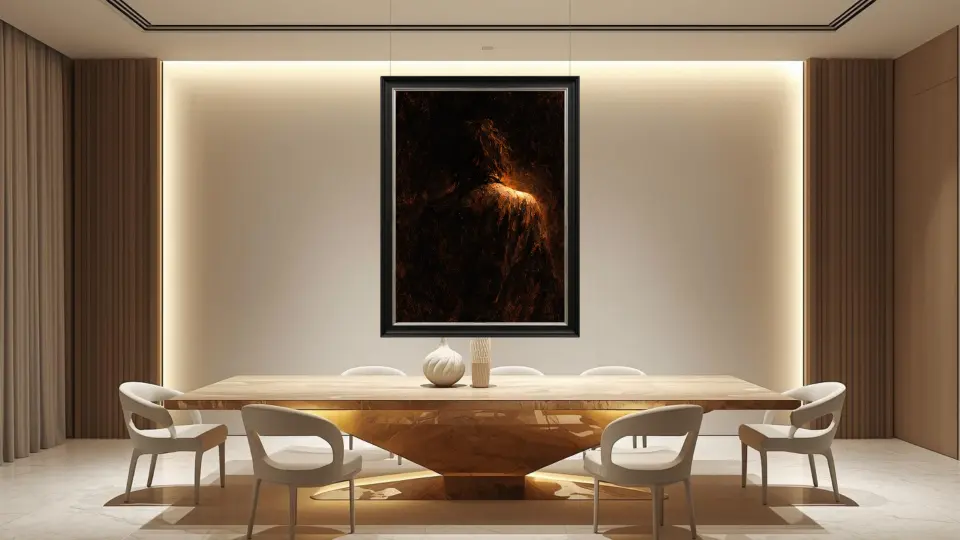 Formal dining room decor with The Solipsist's Ember