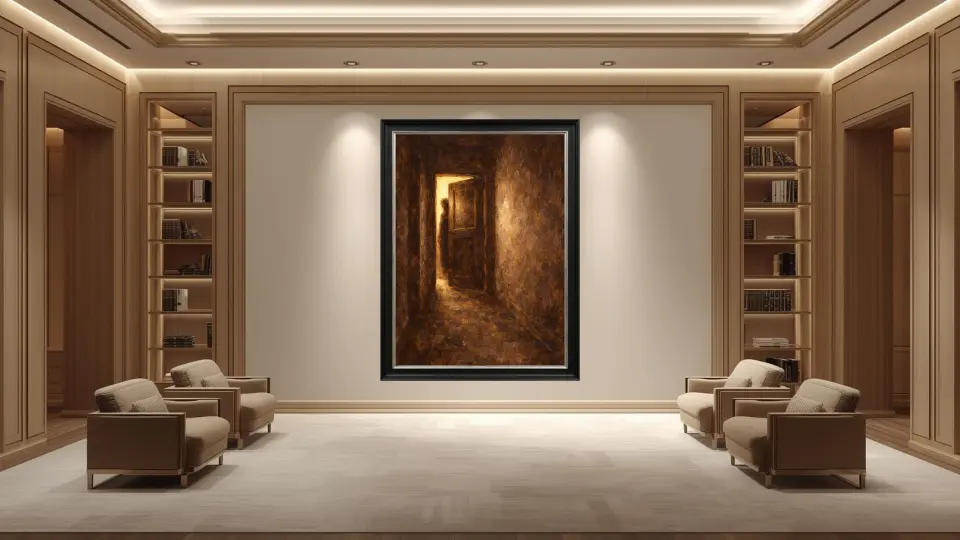 Executive office and library decor