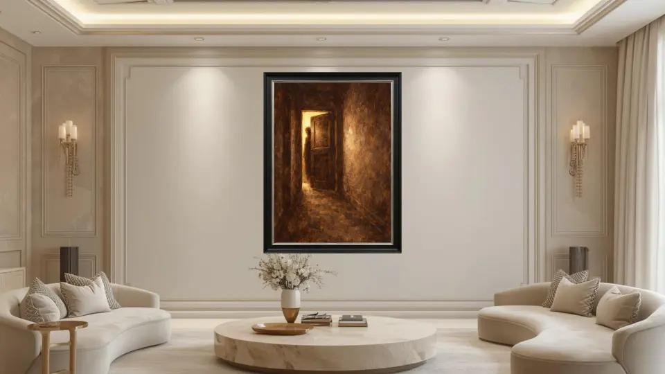 Architectural integration in a luxury living room