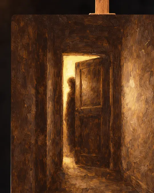 The Threshold of Silence Canvas Craftsmanship Detail