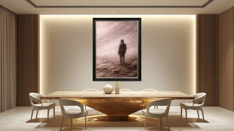 Formal dining room curated wall art