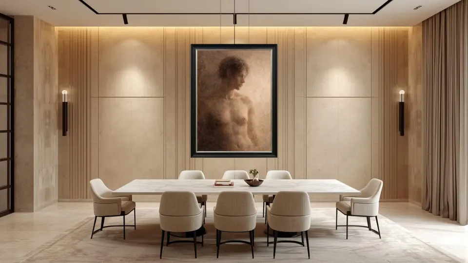 Formal dining room wall art decor