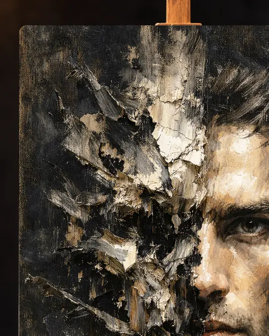 Fractured Stoicism Premium Canvas Texture