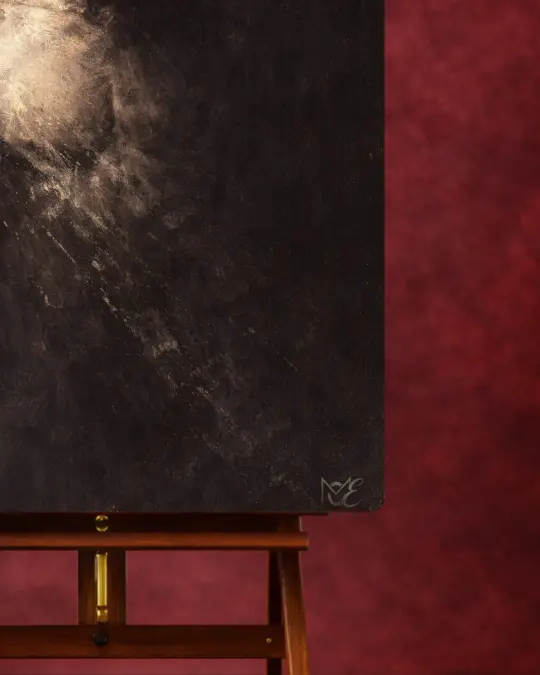 Floating frame edge detail showcasing craftsmanship