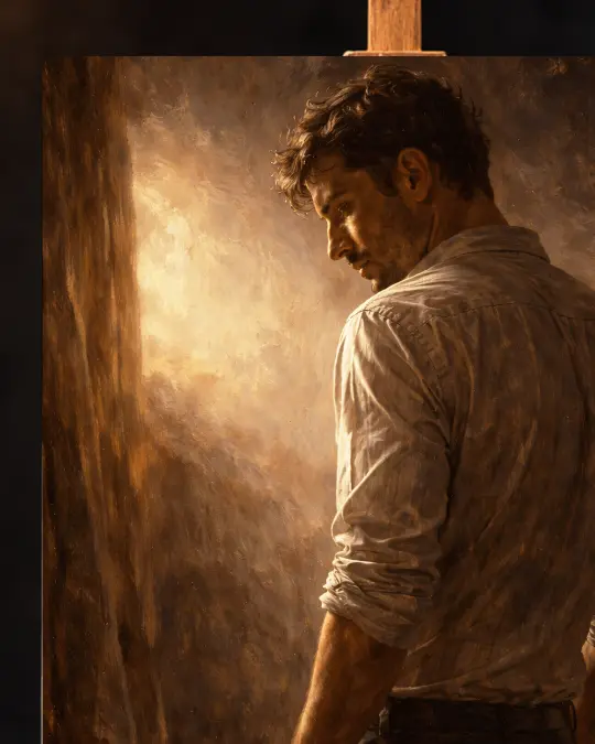 The Chiaroscuro Soliloquy Premium Canvas Texture