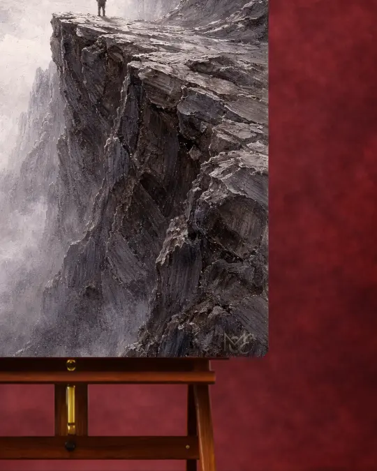 Floating frame edge detail showcasing craftsmanship