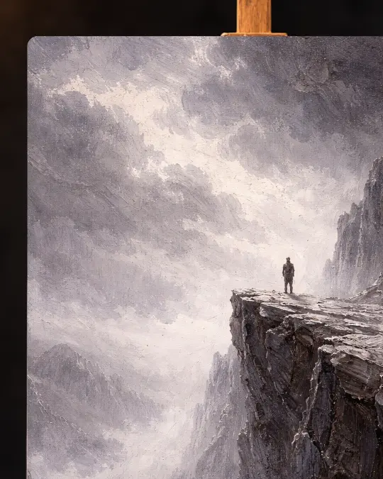 The Ephemeral Abyss Premium Canvas Texture Detail