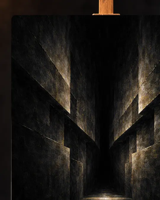 The Gilded Passage premium canvas texture detail