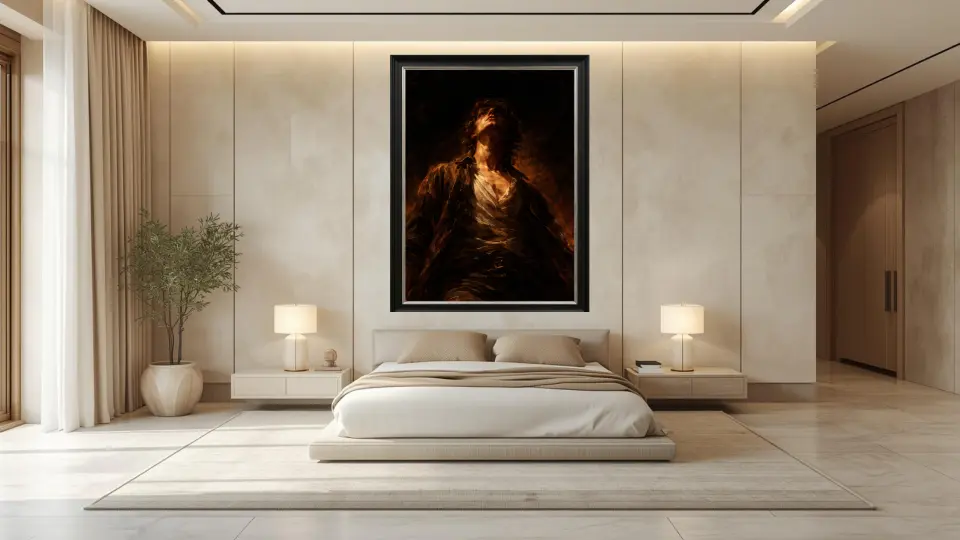 Master bedroom curated decor