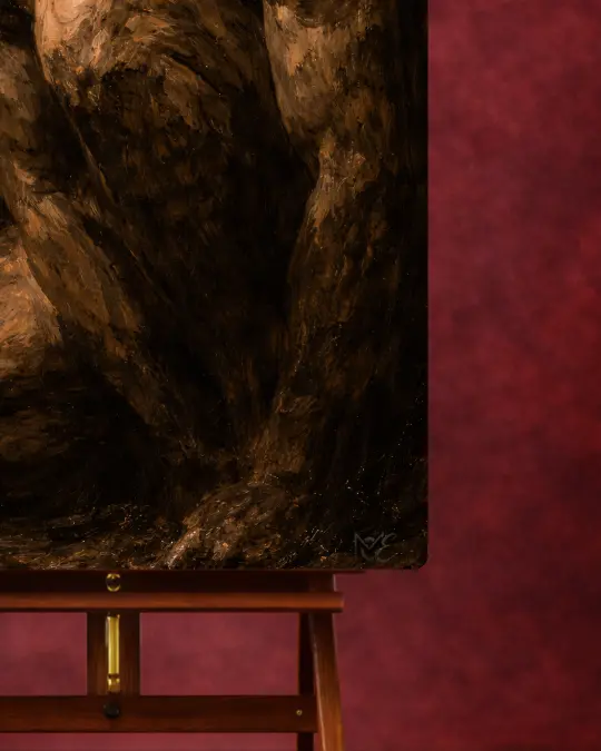 Floating frame edge detail showcasing craftsmanship