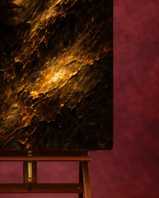 Floating frame craftsmanship detail