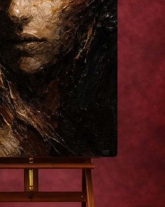 Floating frame edge detail showcasing craftsmanship