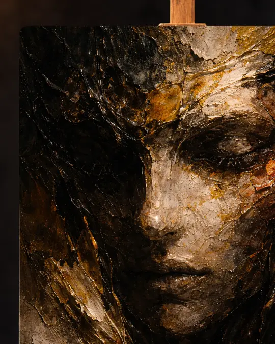 Eidolon of Ember Silence Premium Canvas Texture