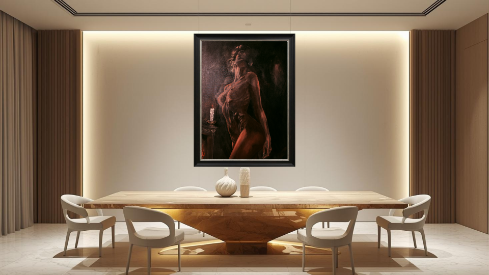 Dining room fine art display