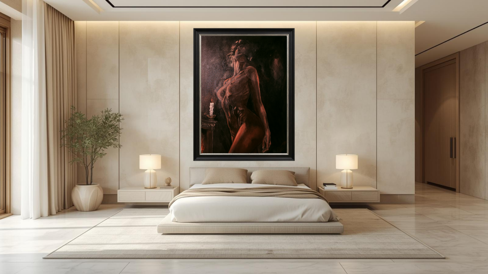 Master bedroom art integration