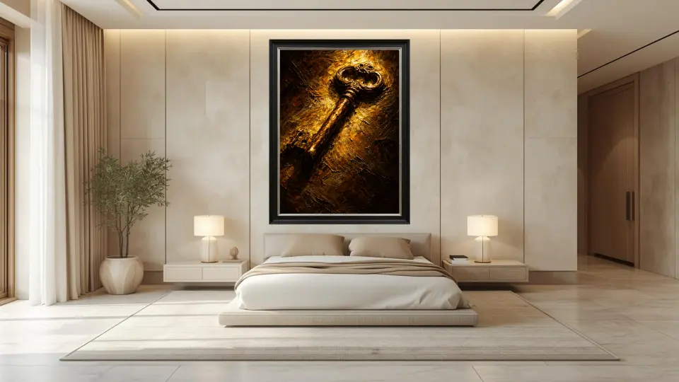 Bedroom fine art placement