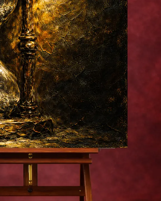 Floating frame edge detail showcasing craftsmanship