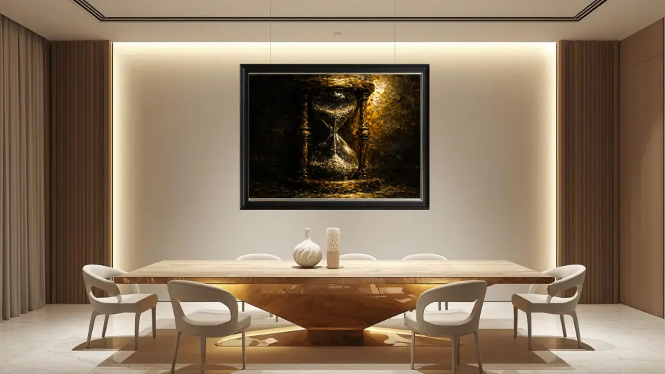 Formal dining room wall art placement