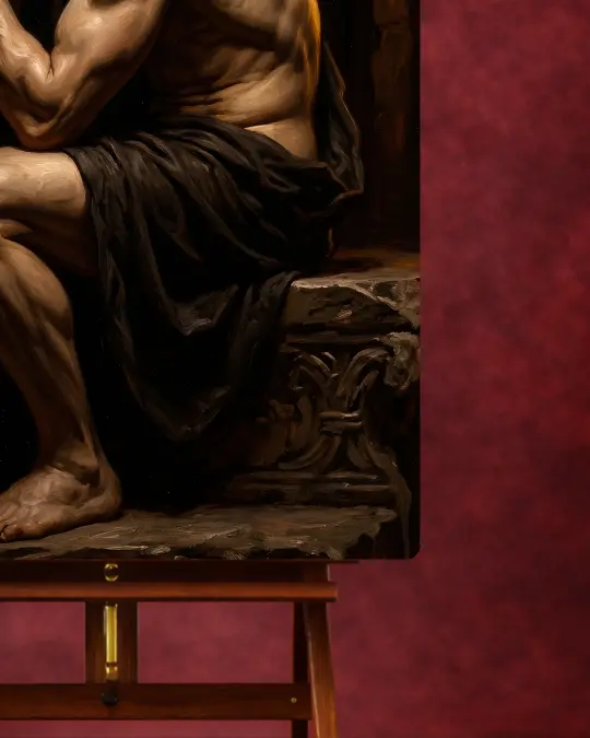 Floating frame craftsmanship detail