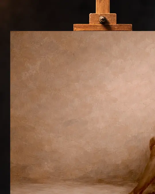 Detalle de textura premium del lienzo The Quiet Burden of Being