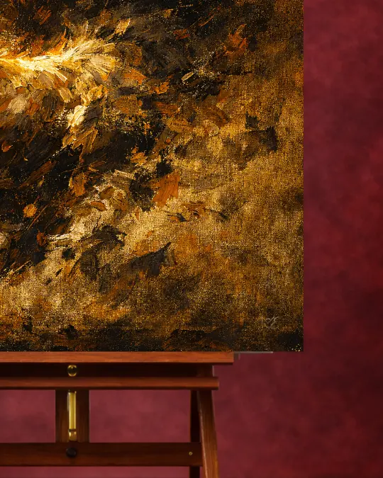 The Velvet Fracture of Sovereignty floating frame edge detail